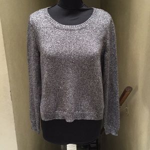 Silver Crew Neck Sweater